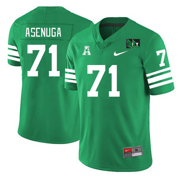 Men #71 Leke Asenuga North Texas Mean Green 2023 College Football Jerseys Stitched-Green
